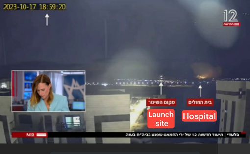 Камеры 12-го канала зафиксировали запуск ракеты Исламского джихада по больнице