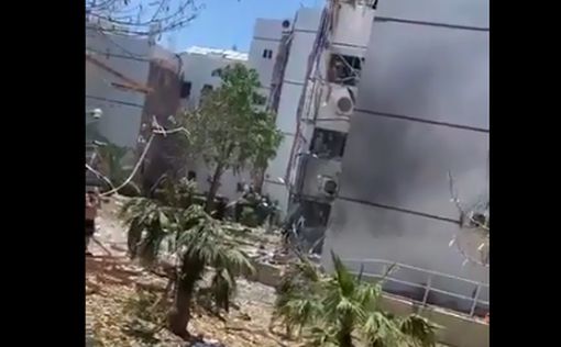 Попадание ракеты в Ашдоде: видео