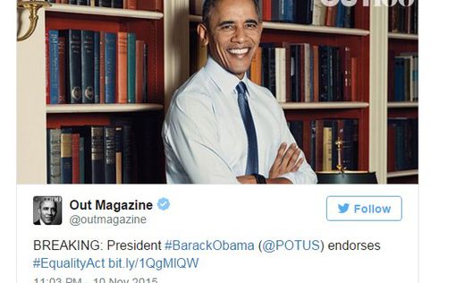 Барак Обама снялся для гей-журнала