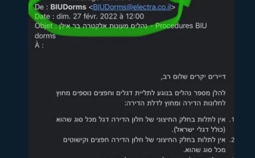 Студентам университета Бар-Илан запретили вывешивать израильские флаги